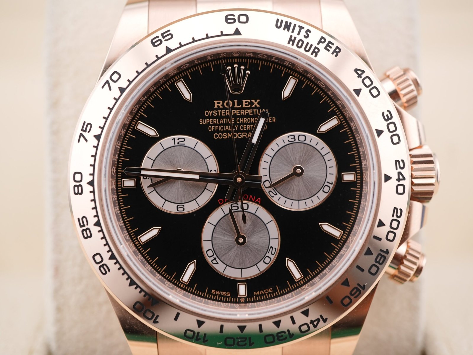 Rolex Cosmograph Daytona 18K Rose Gold Black - Image 3