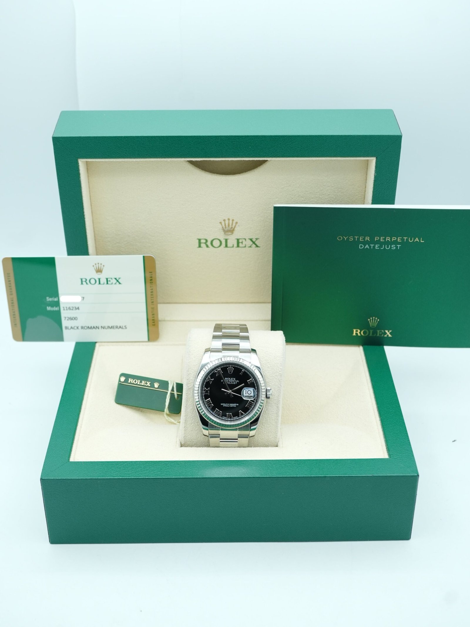 Rolex Datejust 36 mm / Black Roman – Oyster - Image 2