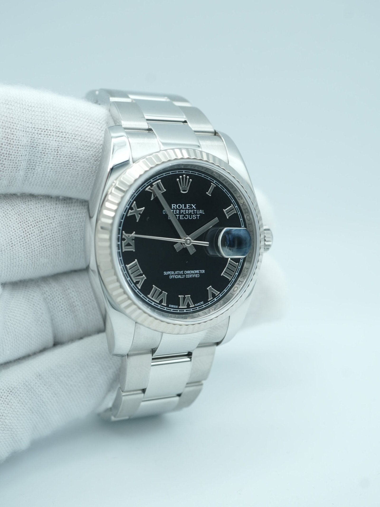 Rolex Datejust 36 mm / Black Roman – Oyster - Image 4