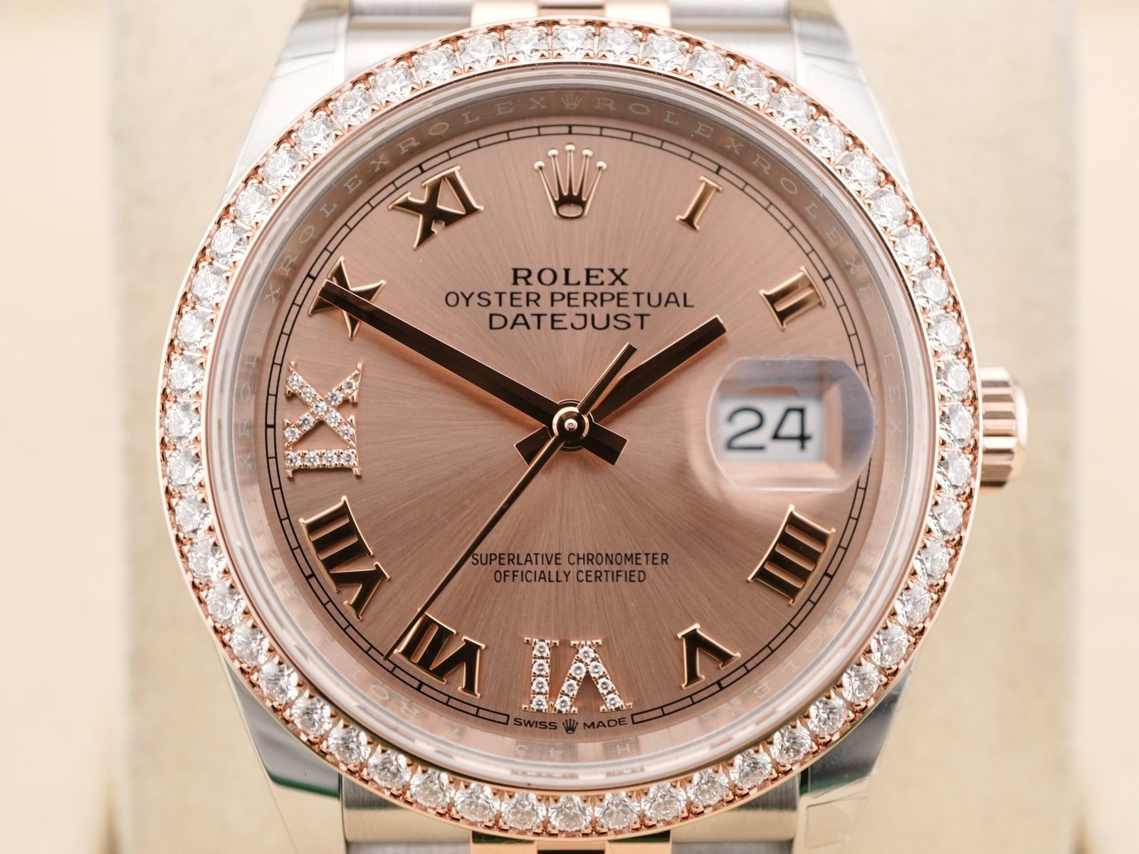 Rolex Datejust 36 mm / Rose Roman – Jubilee - Image 3