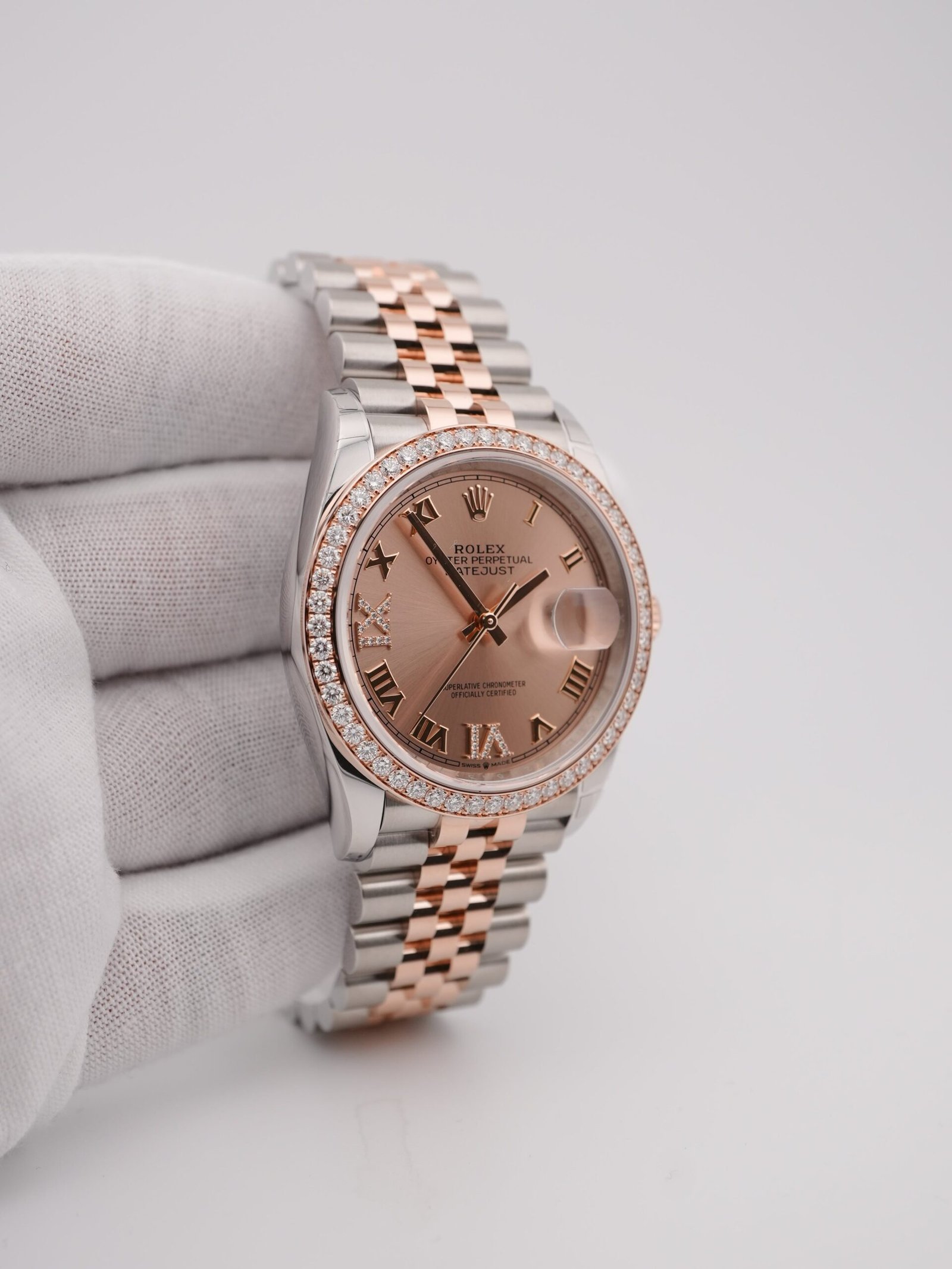 Rolex Datejust 36 mm / Rose Roman – Jubilee - Image 4