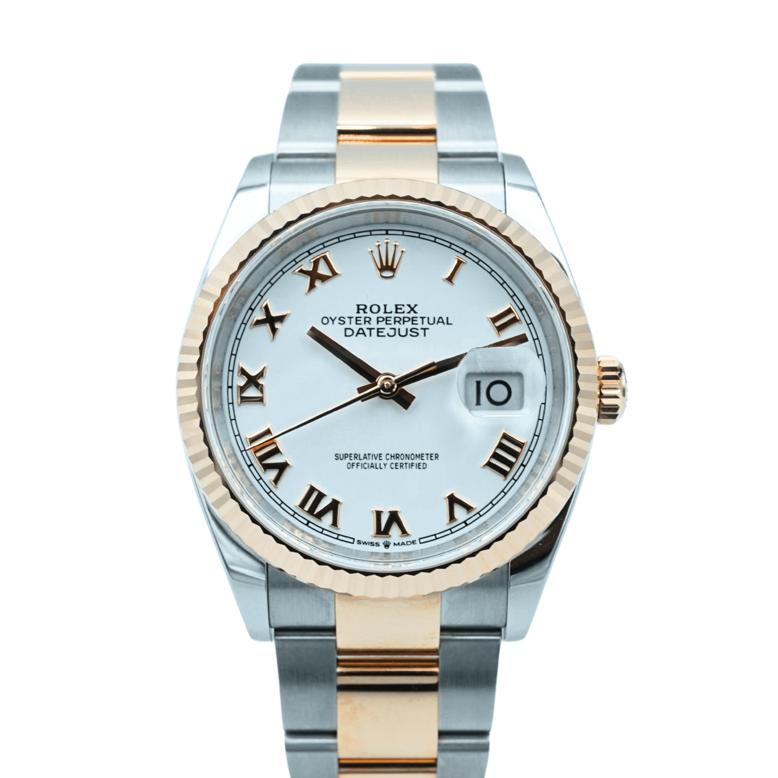 Rolex Datejust 36 mm / White Roman – Oyster