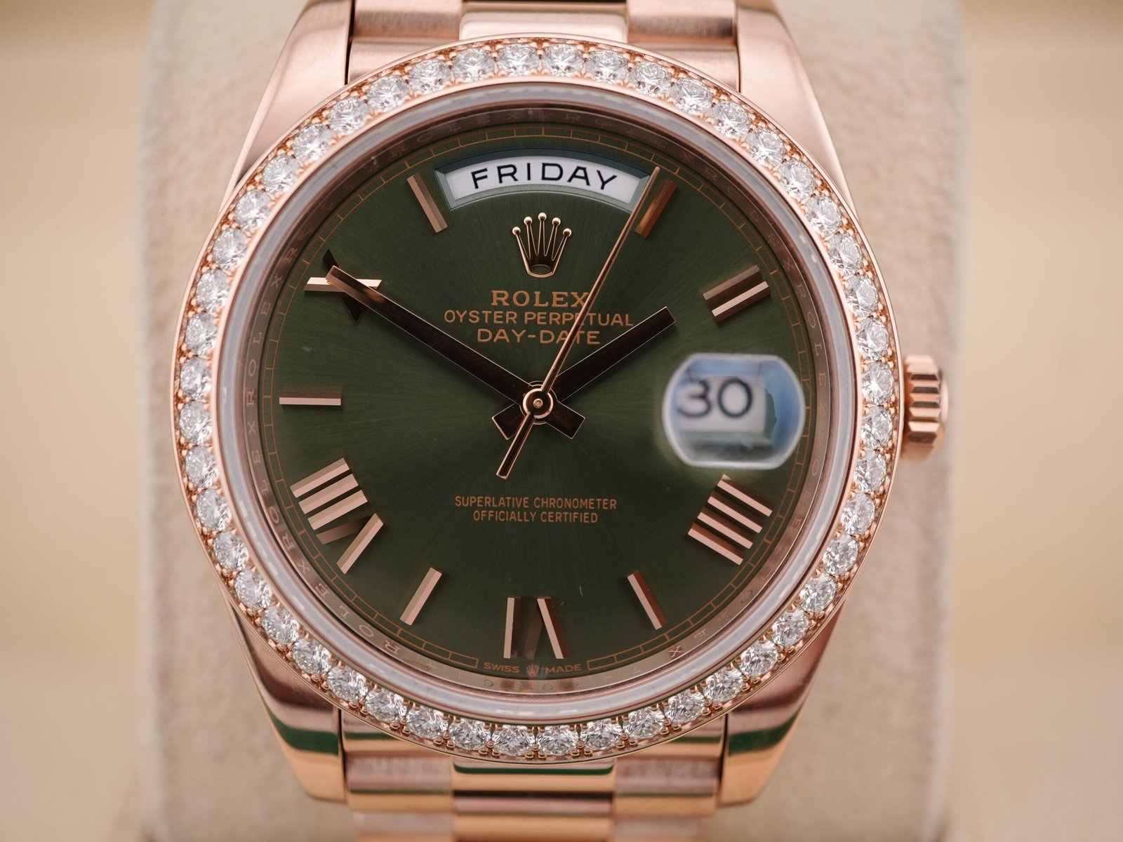 Rolex Day-Date 40 mm / Olive Green – President - Image 2