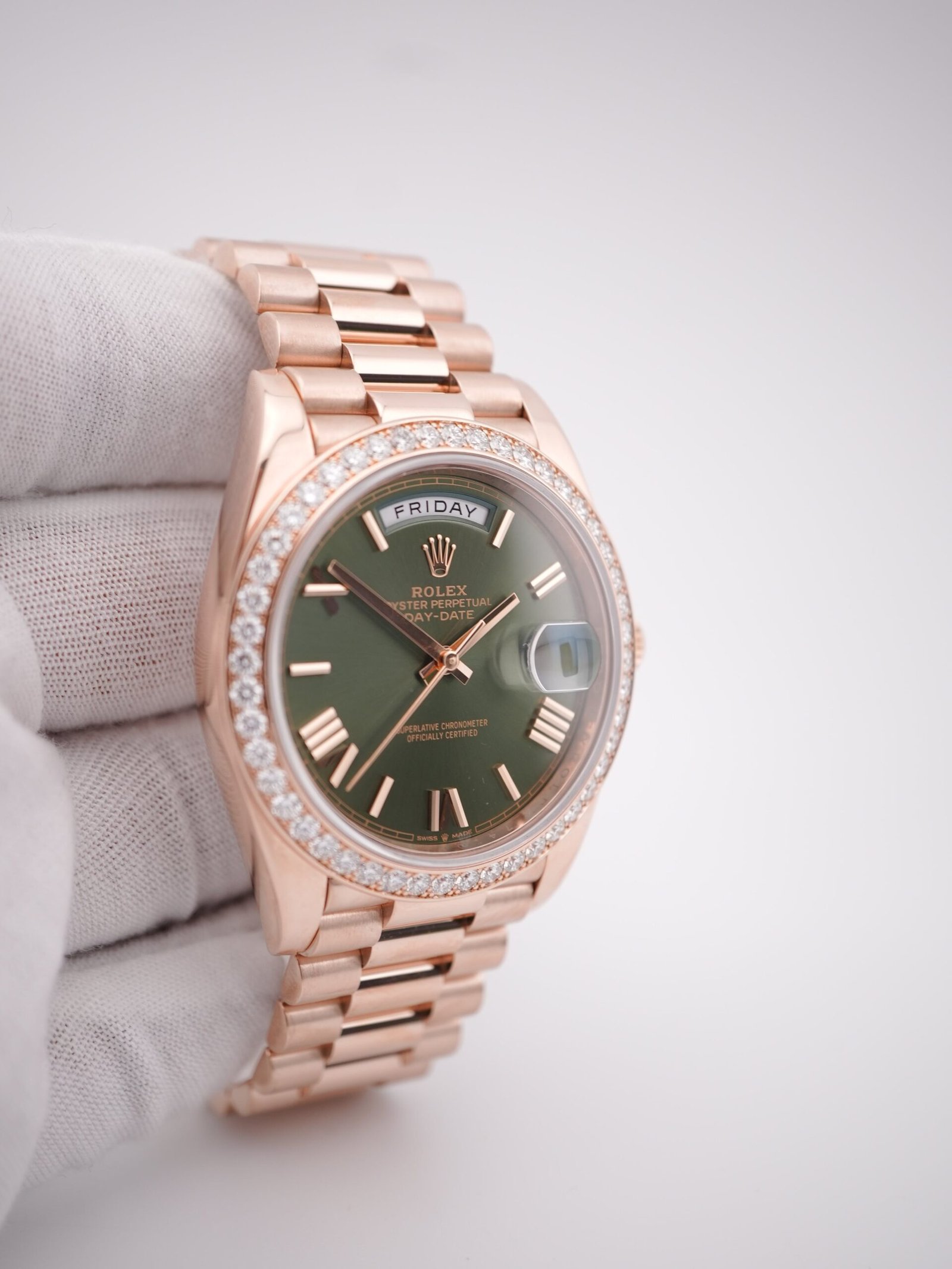 Rolex Day-Date 40 mm / Olive Green – President - Image 3